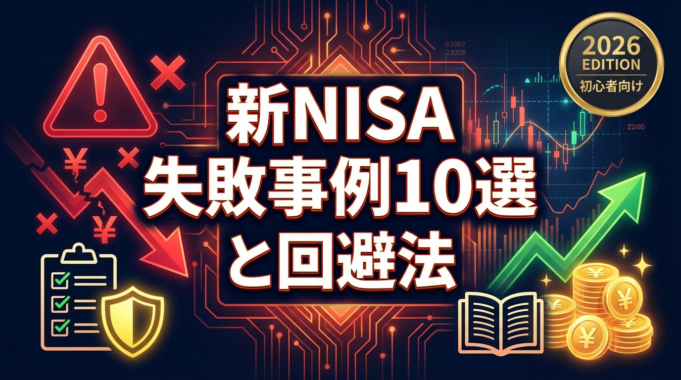 初心者がやりがちな新NISA失敗パターン10選と完全回避ガイドのイメージ図【2026年最新】
